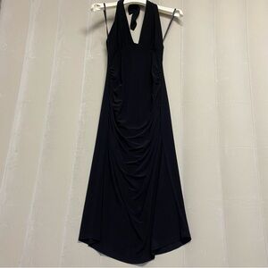 Sue Wong Women’s Dress Small Halter Midi Slinky Y2K Whimsigoth Grunge Designer